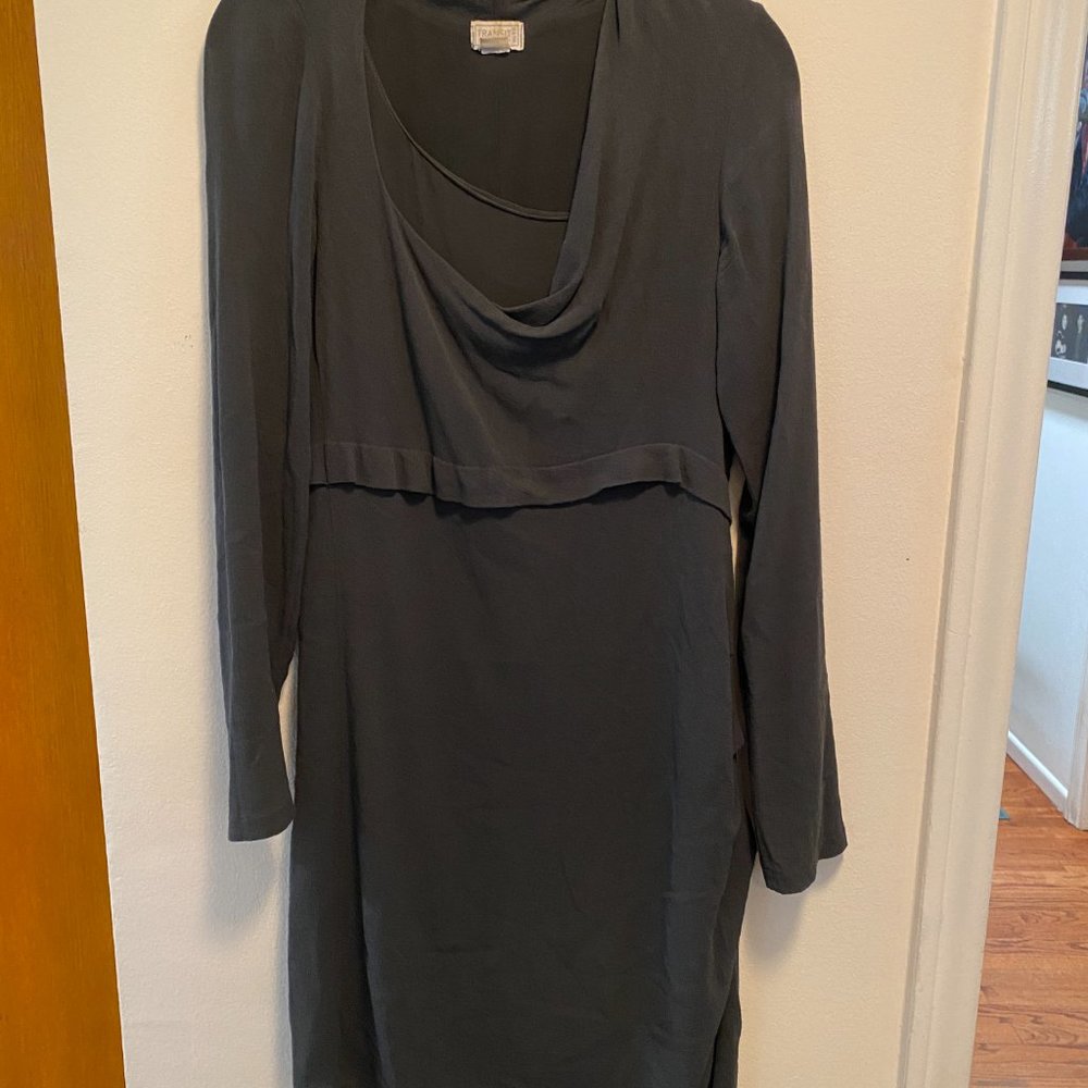 Transit Par Such 136 Grey Asymmetrical Long-Sleeved Dress